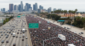 Gridlock Grips LA: Thousands Stage Freeway Protest on 101