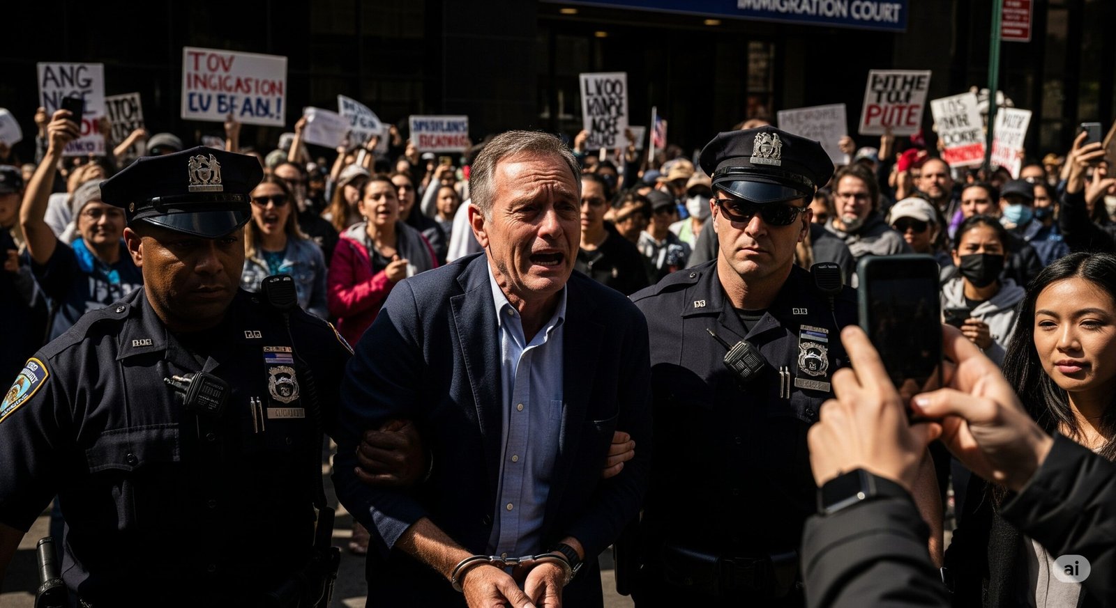 NYC Mayoral Hopeful Arrested in Immigration Protest