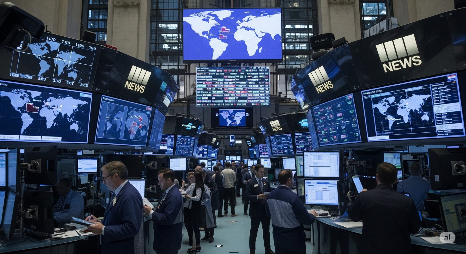 US Stock Market Lower Amid Geopolitical Tensions
